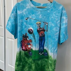 Grateful Dead Tour T-Shirt Golf Skeleton